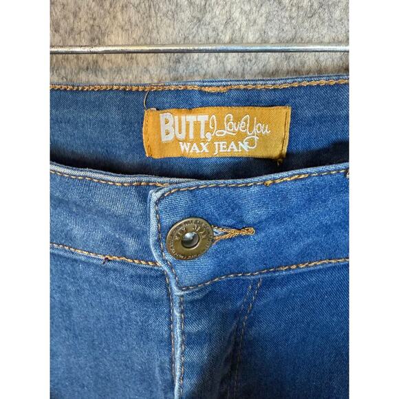Wax Jean Butt, I Love You Blue Skinny Jeans Size 13 Style 90210 - Picture 5 of 7